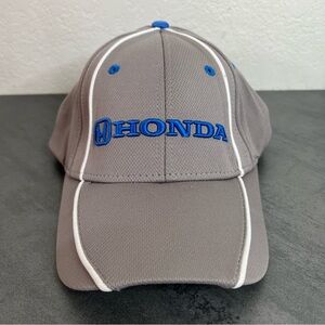 Honda Cap Hat Licensed Honda Embroidered Grey Mesh White Piping Adjustable Strap